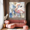 Quadro Stampa su Tela Flamingo in Rosa - CupidoDesign