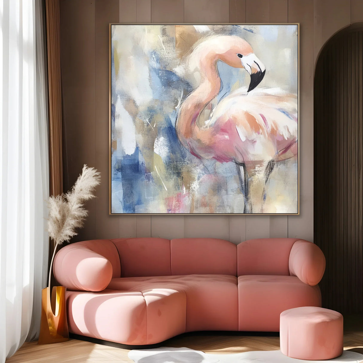 Quadro Stampa su Tela Flamingo in Rosa - CupidoDesign