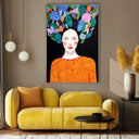 Quadro Stampa su Tela Flusso in Fiore - CupidoDesign