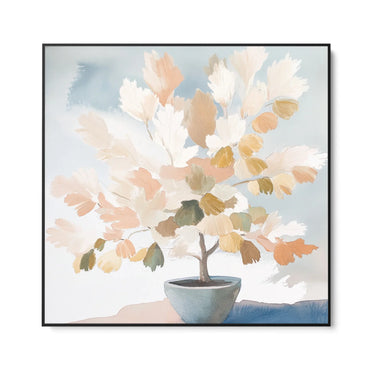 Quadro Stampa su Tela Foglie Beige - CupidoDesign