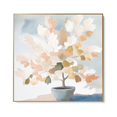 Quadro Stampa su Tela Foglie Beige - CupidoDesign