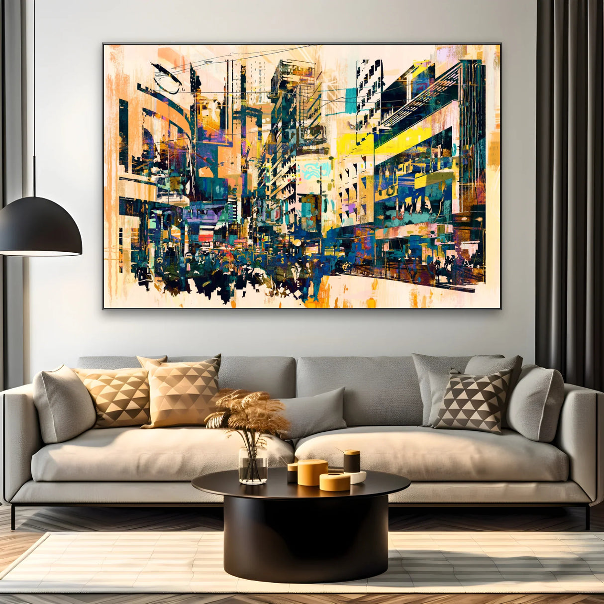 Quadro Stampa su Tela Frenesia urbana - CupidoDesign