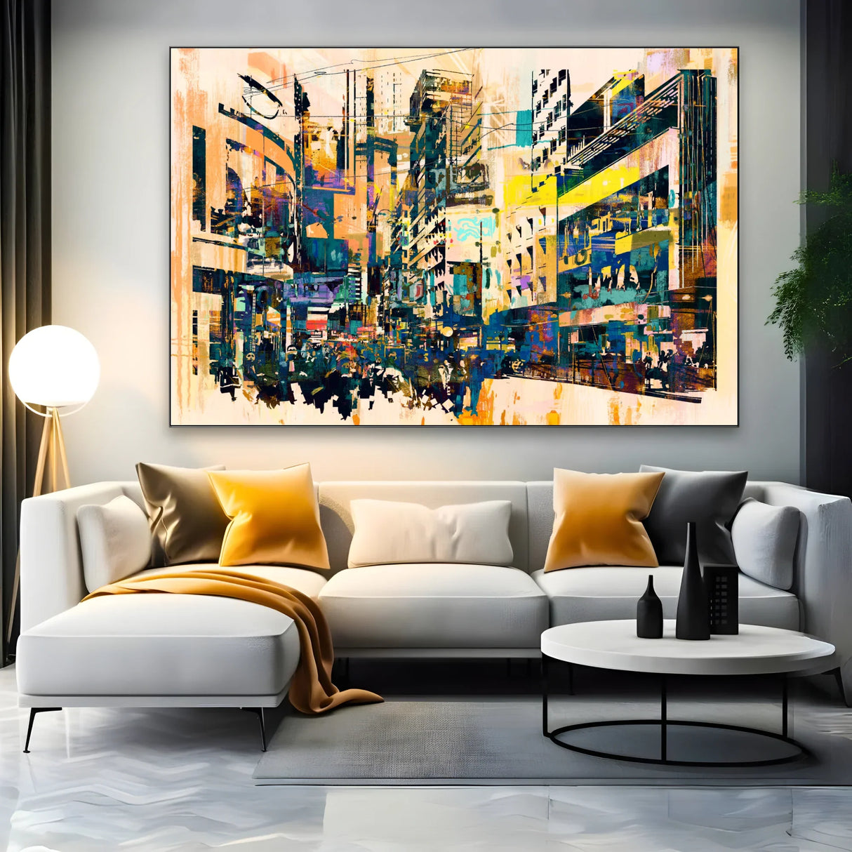 Quadro Stampa su Tela Frenesia urbana - CupidoDesign