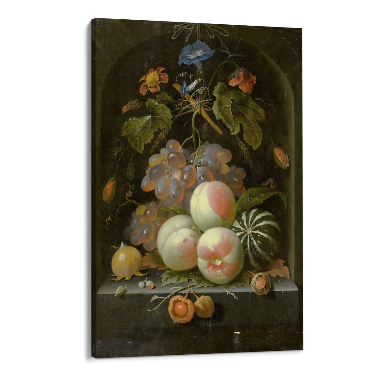 Quadro Stampa su Tela Frutta e Fiori, Abraham Mignon - CupidoDesign