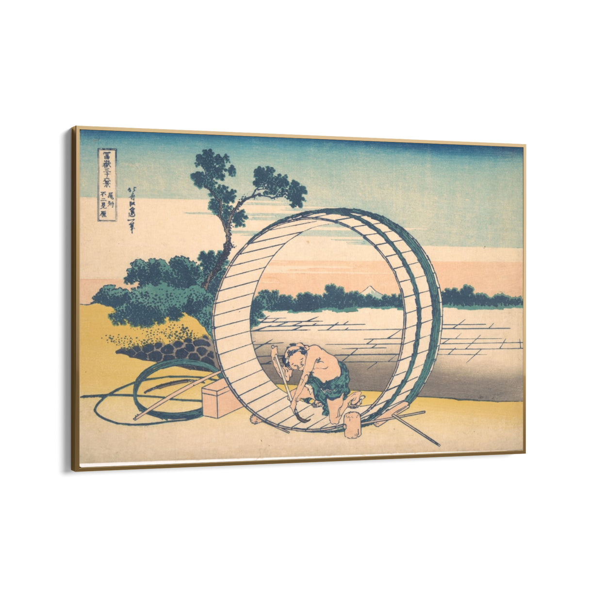 Quadro Stampa su Tela Fujimigahara nella provincia di Owari, Katsushika Hokusai - CupidoDesign