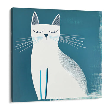 Quadro Stampa su Tela Gatto Leggero - CupidoDesign