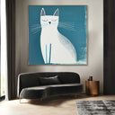 Quadro Stampa su Tela Gatto Leggero - CupidoDesign