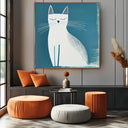 Quadro Stampa su Tela Gatto Leggero - CupidoDesign