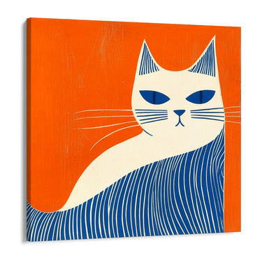 Quadro Stampa su Tela Gatto Solare - CupidoDesign
