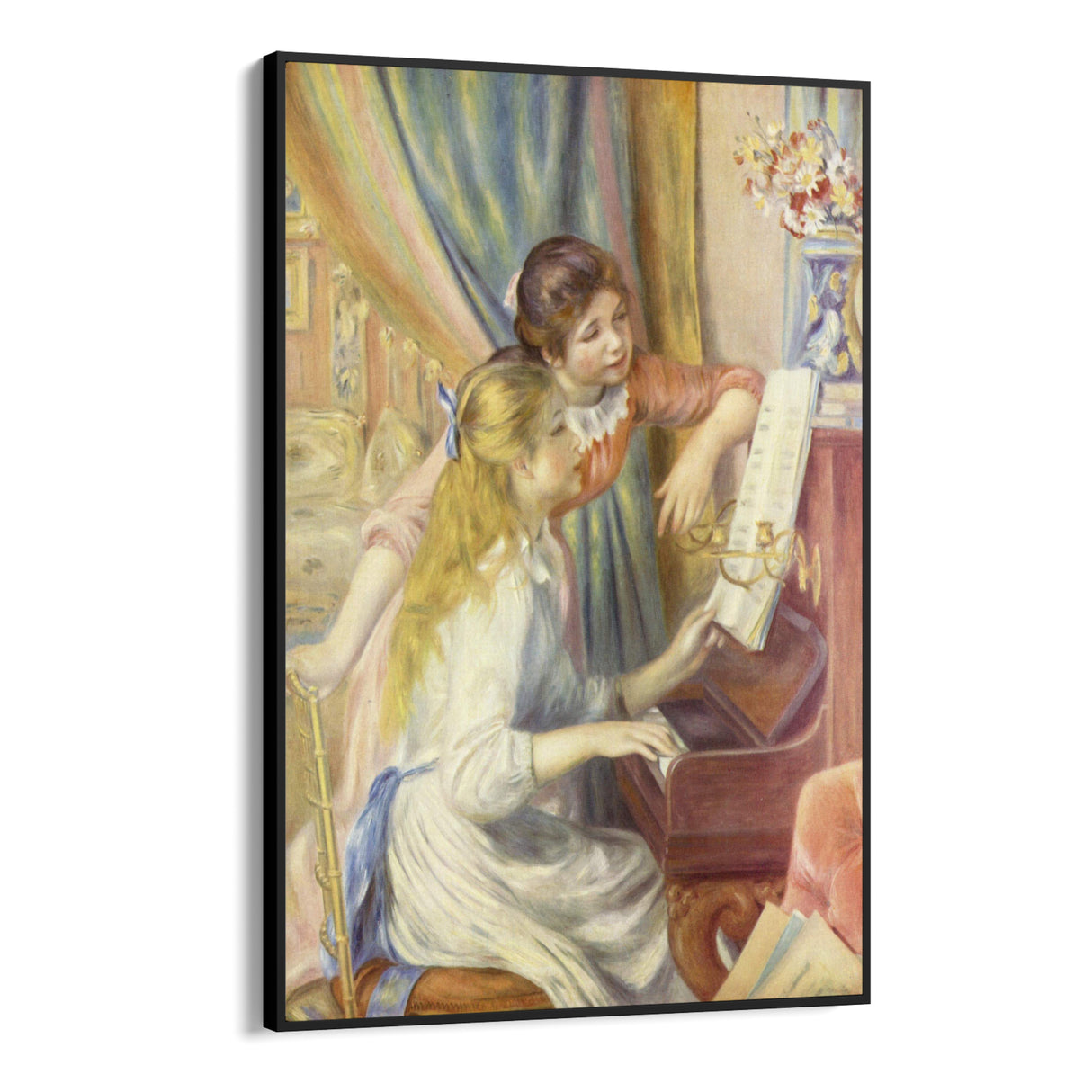 Quadro Stampa su Tela Giovani Ragazze al Piano, Pier Auguste Renoir - CupidoDesign