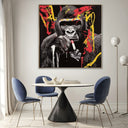 Quadro Stampa su Tela Gorilla Graffiti - CupidoDesign