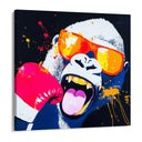 Quadro Stampa su Tela Gorilla Rock - CupidoDesign