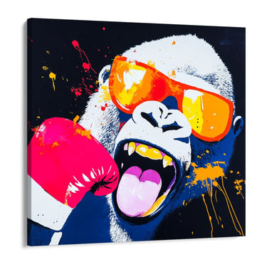 Quadro Stampa su Tela Gorilla Rock - CupidoDesign