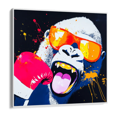 Quadro Stampa su Tela Gorilla Rock - CupidoDesign