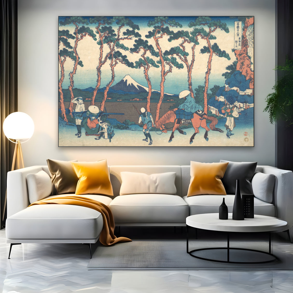Quadro Stampa su Tela Hodogaya sul Tōkaidō, Katsushika Hokusai - CupidoDesign
