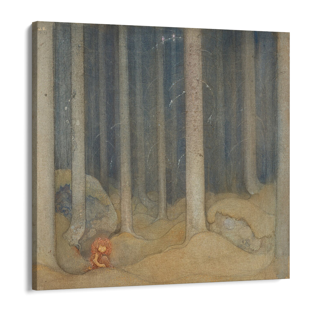 Quadro Stampa su Tela Humph nella foresta magica, John Bauer - CupidoDesign