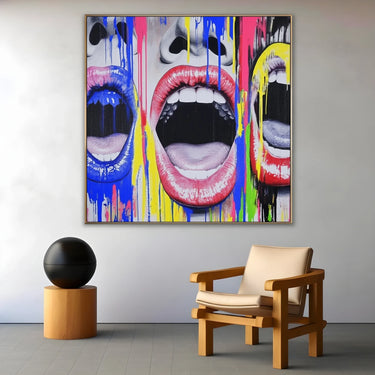 Quadro Stampa su Tela Il grido che non sento - CupidoDesign