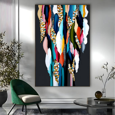 Quadro Stampa su Tela Intreccio Cromatico - CupidoDesign