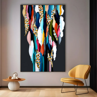 Quadro Stampa su Tela Intreccio Cromatico - CupidoDesign