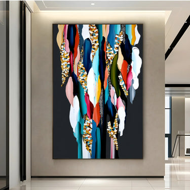 Quadro Stampa su Tela Intreccio Cromatico - CupidoDesign