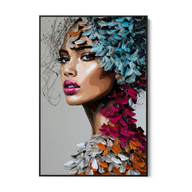 Quadro Stampa su Tela Intreccio Floreale - CupidoDesign