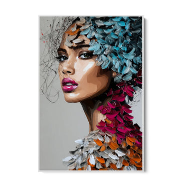 Quadro Stampa su Tela Intreccio Floreale - CupidoDesign