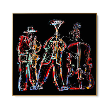 Quadro Stampa su Tela Jazz Cromatico - CupidoDesign