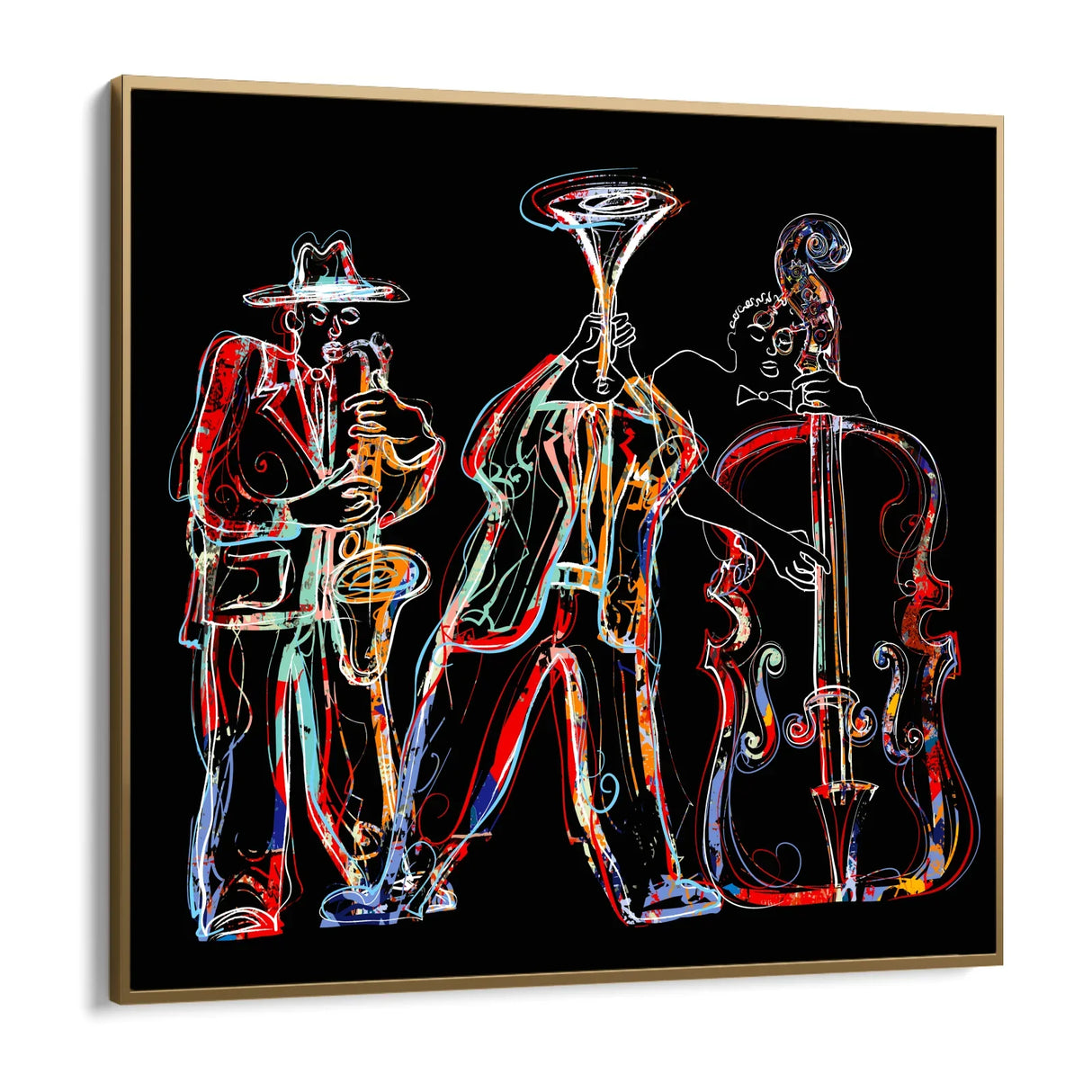 Quadro Stampa su Tela Jazz Cromatico - CupidoDesign