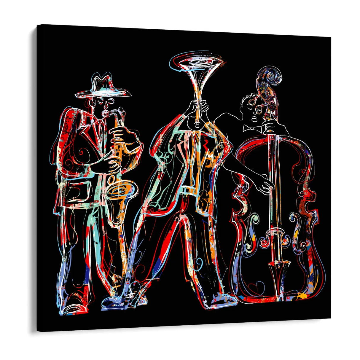 Quadro Stampa su Tela Jazz Cromatico - CupidoDesign