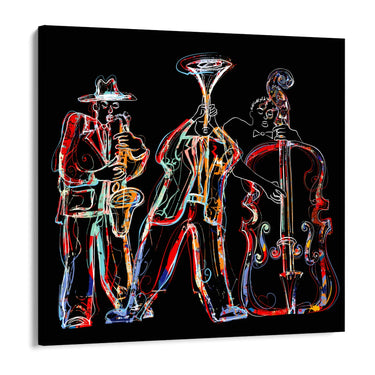 Quadro Stampa su Tela Jazz Cromatico - CupidoDesign