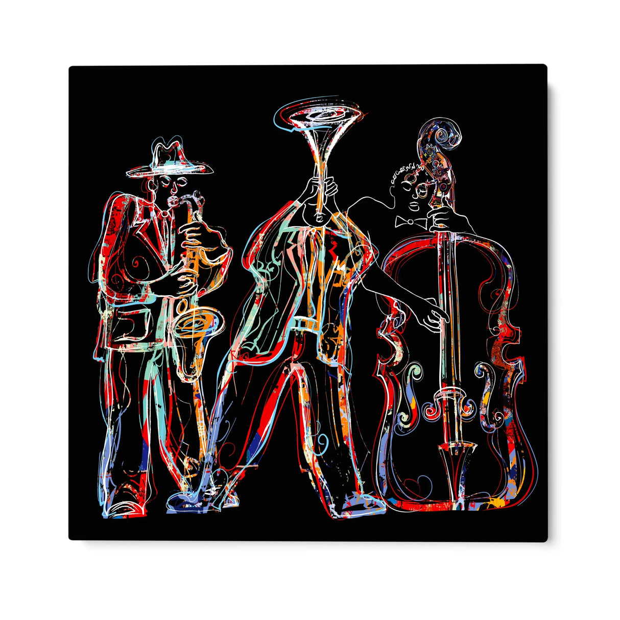 Quadro Stampa su Tela Jazz Cromatico - CupidoDesign