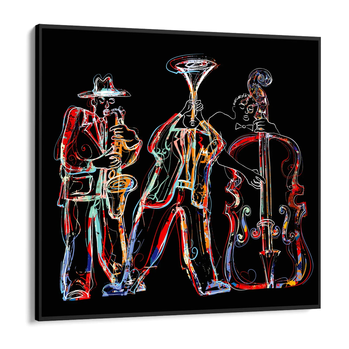 Quadro Stampa su Tela Jazz Cromatico - CupidoDesign
