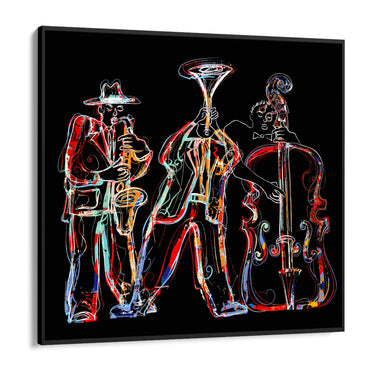 Quadro Stampa su Tela Jazz Cromatico - CupidoDesign