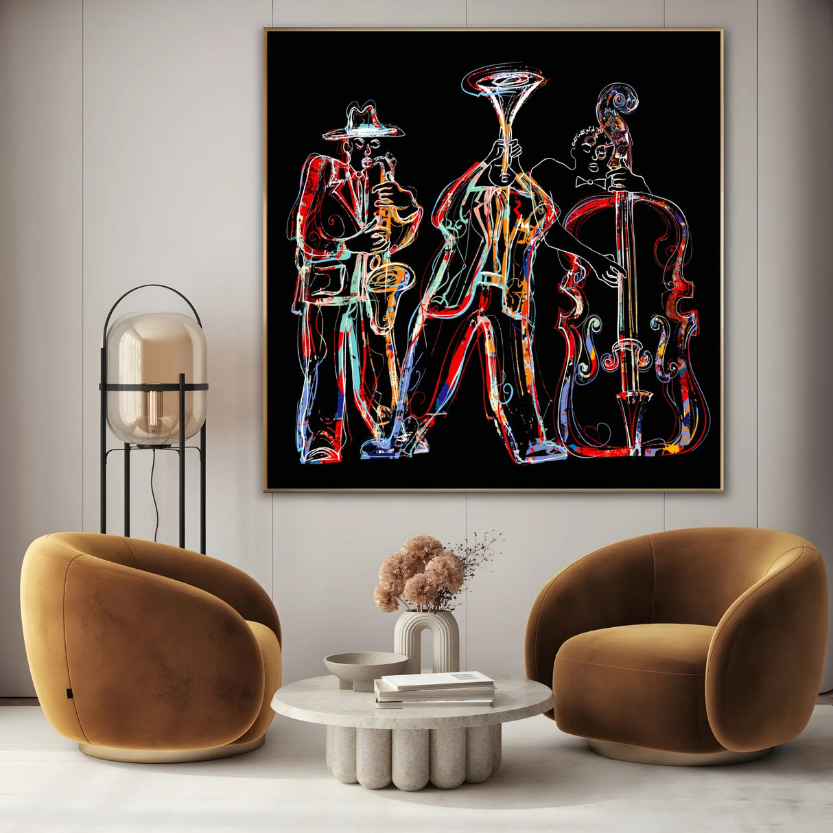 Quadro Stampa su Tela Jazz Cromatico - CupidoDesign