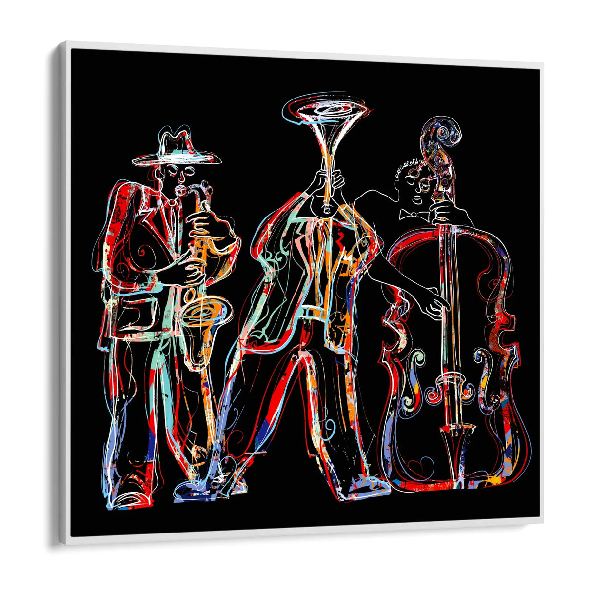 Quadro Stampa su Tela Jazz Cromatico - CupidoDesign