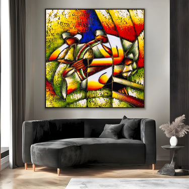 Quadro Stampa su Tela Jazz Geometrico - CupidoDesign