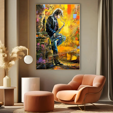 Quadro Stampa su Tela Jazz di Fuoco - CupidoDesign