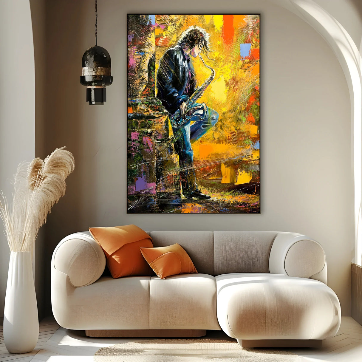 Quadro Stampa su Tela Jazz di Fuoco - CupidoDesign