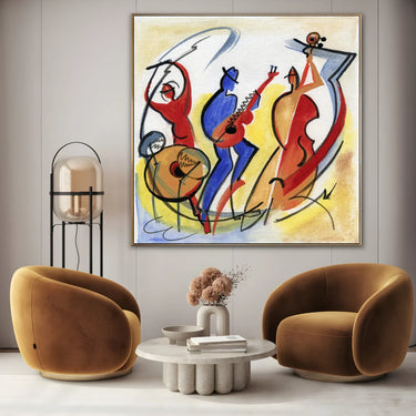 Quadro Stampa su Tela Jazz in Movimento - CupidoDesign