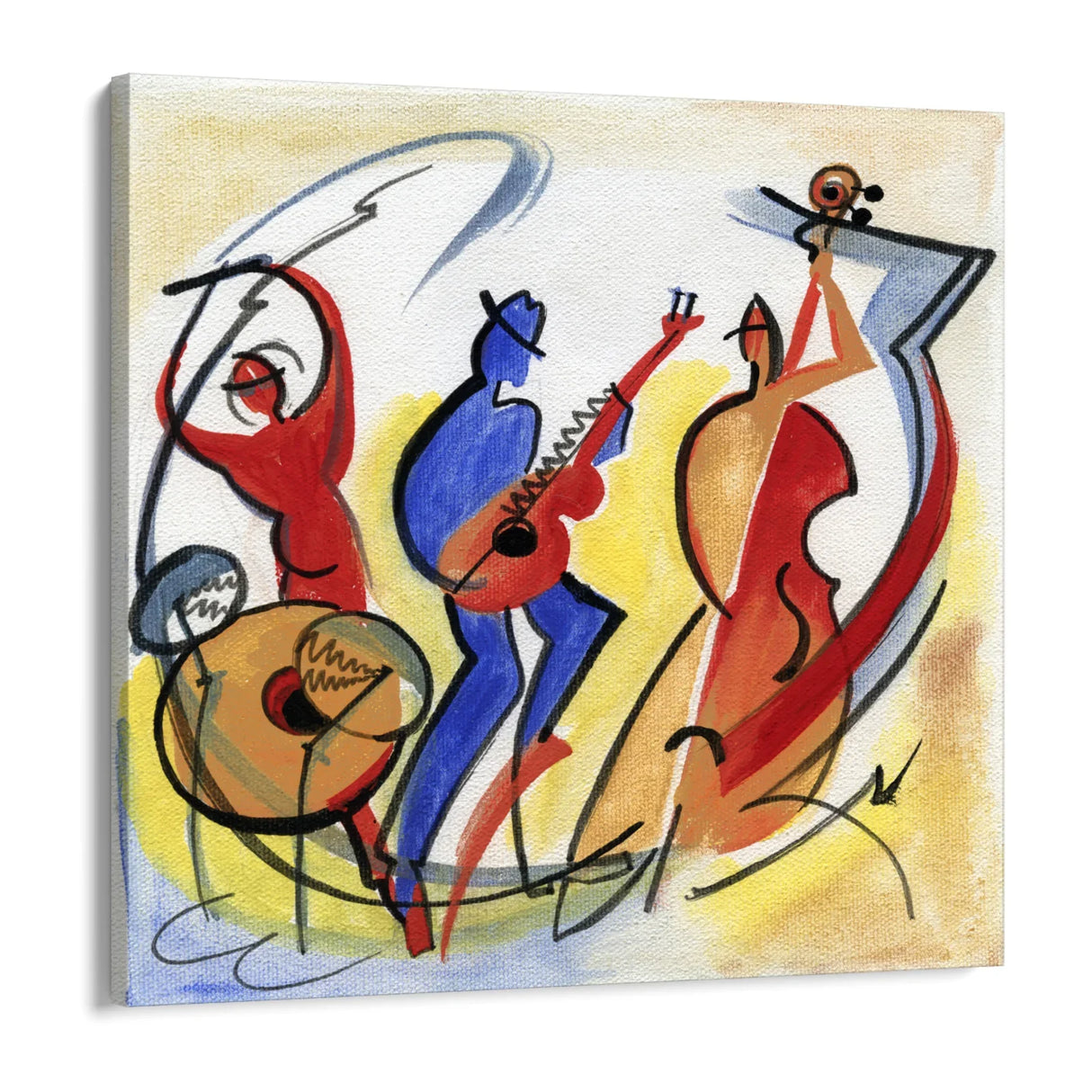 Quadro Stampa su Tela Jazz in Movimento - CupidoDesign