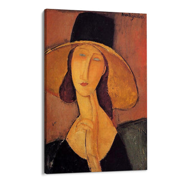 Quadro Stampa su Tela Jeanne Hébuterne con cappello, Amedeo Modigliani - CupidoDesign