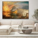 Quadro Stampa su Tela L'incendio delle Camere dei Lord e dei Comuni, William Turner - CupidoDesign