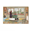Quadro Stampa su Tela La Finestra fiorita, Carl Larsson - CupidoDesign