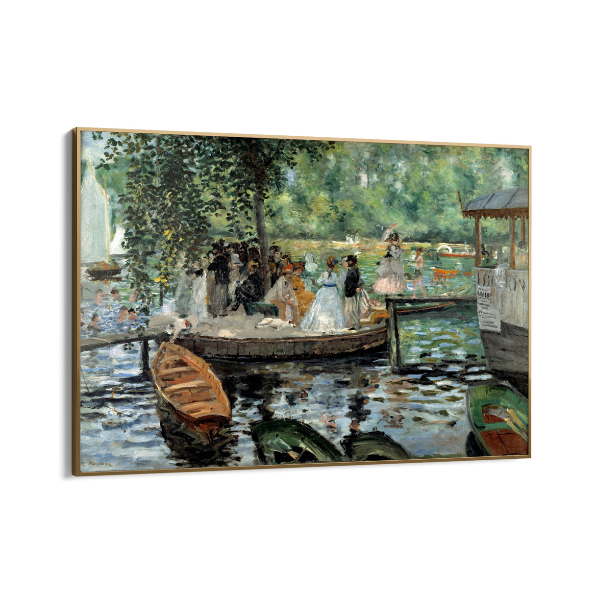 Quadro Stampa su Tela La Grenouillère, Pierre Auguste Renoir - CupidoDesign