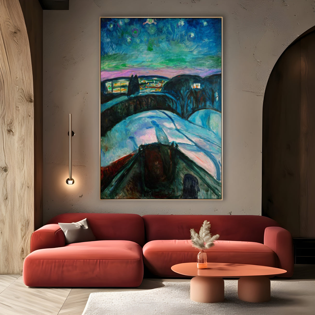 Quadro Stampa su Tela La Notte Stellata, Edvard Munch - CupidoDesign