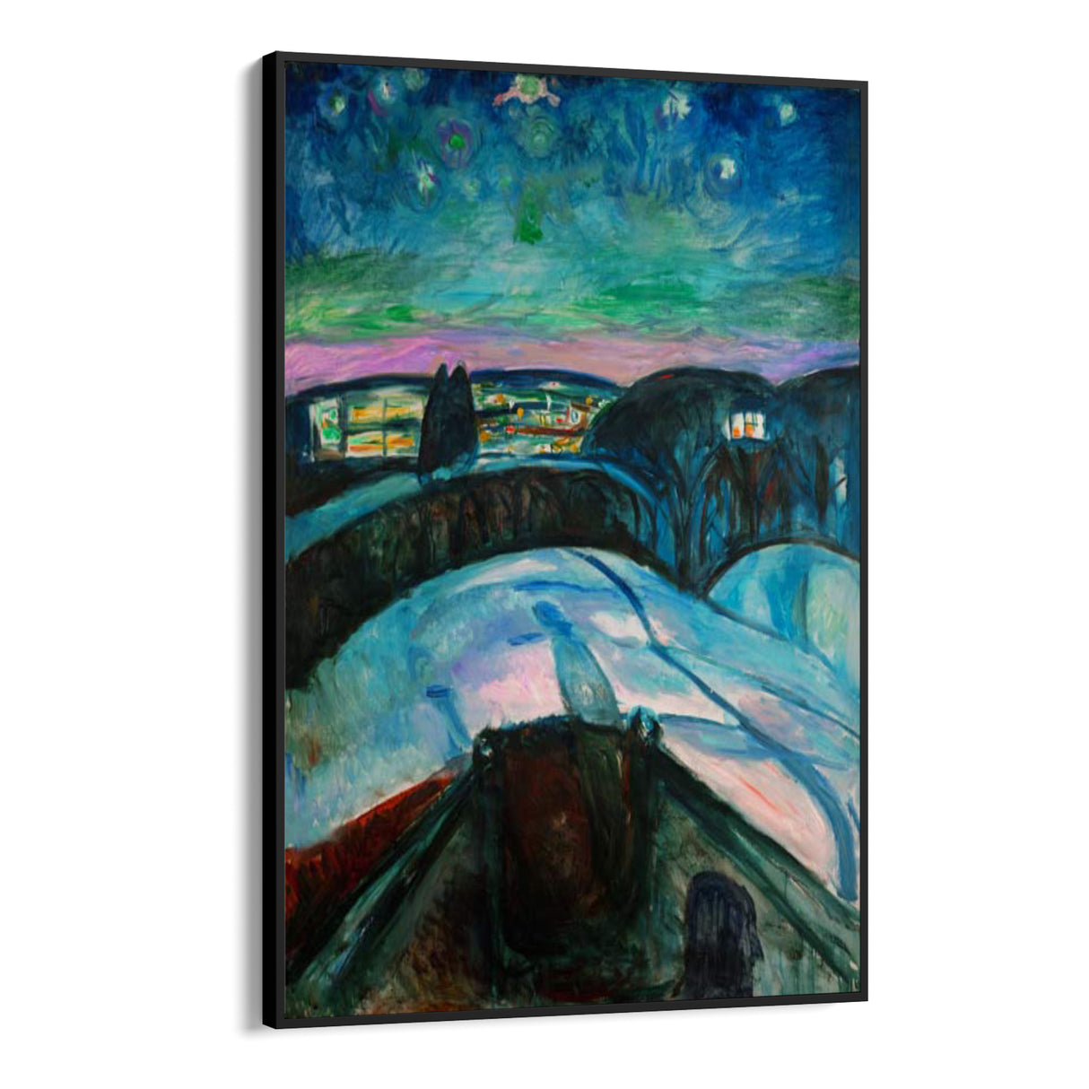 Quadro Stampa su Tela La Notte Stellata, Edvard Munch - CupidoDesign