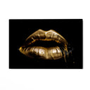 Quadro Stampa su Tela Labbra Special Gold - CupidoDesign
