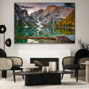 Quadro Stampa su Tela Lago di Braies - CupidoDesign