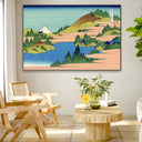 Quadro Stampa su Tela Lago di Hakone nella provincia di Segami, Katsushika Hokusai - CupidoDesign