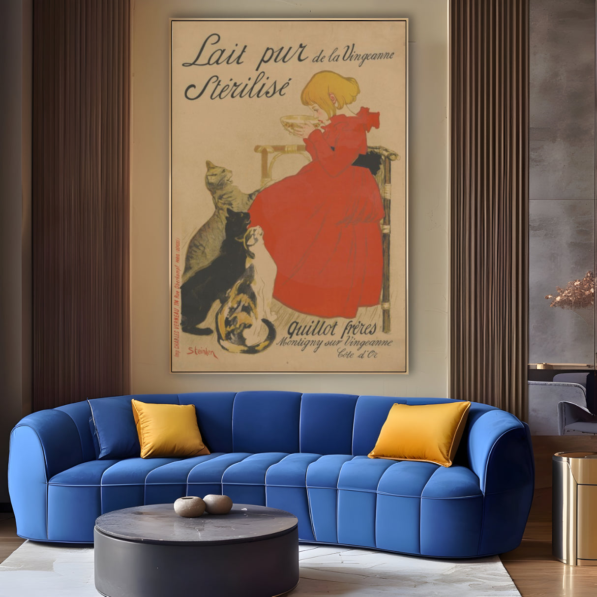 Quadro Stampa su Tela Lait pur stérilisé, Théophile Steinlen - CupidoDesign